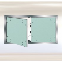 F2 System Two-or multi-part access panel for unhinging with plasterboard inlay for plasterboard ceilings